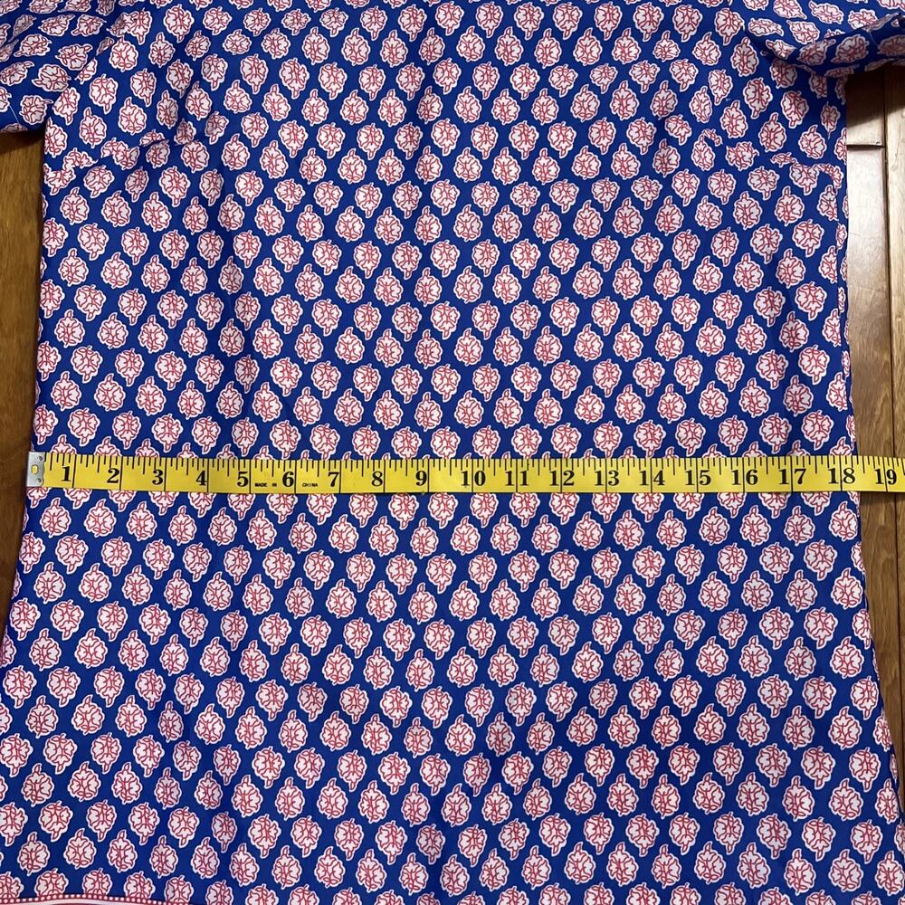 J.Crew Factory Paisley Shift Dress Size 4 Blue Preppy Coastal Old Money Mini - Picture 5 of 12